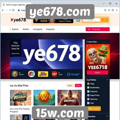 Interface do usuário do ye678.com em foco